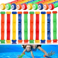 Lewtemi 10 Pieces Underwater Diving Sticks Colorful Diving Toys Swimming Pool Toys Diving Toys Pool 