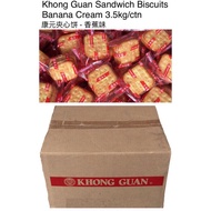 1 ctn 3.5kg Khong Guan Sandwich Biscuits  Banana Cream 3.5kg/ctn (approx 140 pkts+- x 2pcs) •Halal•