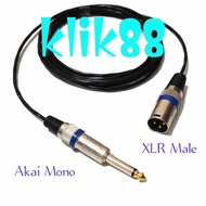 Kabel Canare Jack TS Akai 6.5 Mono Male To XLR pin 3 Male 0.5 Meter - 2M