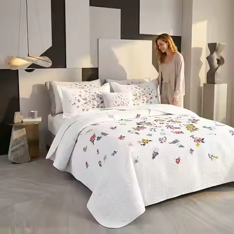 Bed Cover Set Queen Size, universal for 4 seasons (1 bed cover, 1-2 pillowcases), suitable for bedro