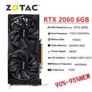 ZOTAC RTX 2060ซุปเปอร์8GB 6GB การ์ดจอ GPU Geforce RTX 2060การ์ดเกม6GB 2060 S 256Bit NVIDIA PCI Expre