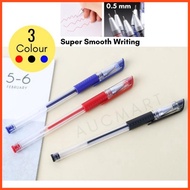 Gel Pen 0.5mm / Smooth Writing / Stationery Office Student / Quick Dry Ink / Black Blue Red / Dakwat