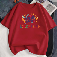 เสื้อครอบครัว เสื้อเชิ้ตผู้ชายและผู้หญิง ปลอกคอกลม ปลีก-ส่ง ผ้านิ่มใส่สบาย เสื้อคู่ M-3XL 8 สี เสื้อ