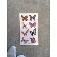 Tatto Temporer J butterfly | Temporary tattoo tahan air / tato Fake tatto / tatto palsu/tato sementa