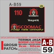 MB EMBROIDERED PATCH A-B59 LOGO SCOOMAC