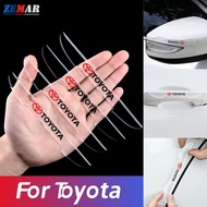 4Pcs Universal Toyota Car Door Anti-Collision Strip Auto Handle Rear View Mirror Bumper Sticker New Transparent Protector For Toyota Wigo Vios Rush Innova Hilux Raize Avanza Fortuner HiAce Yaris Corolla Altis Agya Veloz RAV4 Camry Prius