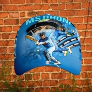 MS Dhoni National Cricket Custom All-Over Print Baseball Cap, Limited Edition Action Artwork with Ic