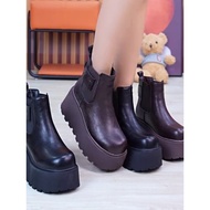 winter boots women boots women Muffin Women’s Autumn/Winter Chelsea Boots - Fleece-Lined Thick Sole