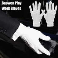 Breathable White Formal Gloves - Soft Knitted Jewelry Butler Gloves - Men Formal Tuxedo Uniform Glov