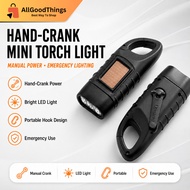 CS-109 Hand-Cranking Energy Flash Light LED Hook Emergency Mini Torch Light Solar Energy Manual Cran