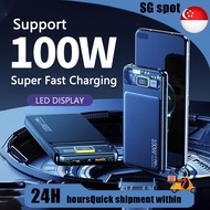 [✅SG Ready Stock] Mini self-built four-line 20000mAh 100W Super fast charging PD &amp; QC3.0 fast charging PowerBank W/Type-C input/output &amp; 2 usb output high-speed charger