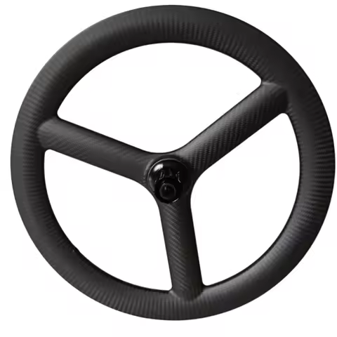 QORA 20 Inch 451 3-Spoke Carbon Wheels 40mm Depth 25mm Width Fixed Gear Hubs for Track/Road Racing T