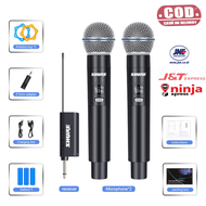 Mic Shure Wireless Transmitter Receiver Cas / Mikrofon Vocal Wireless Charger Mini Received