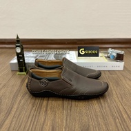 Giày lười nam chất liệu da bò mềm mại đế cao su siêu êm chân GM105