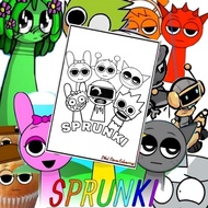Children's Coloring Paper Sprunki Drawing Paper/ (10 Sheets) 160 Gsm Thick Paper/