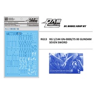D.L MODEL DECAL RG13 GN-0000/7S 00 GUNDAM SEVEN SWORD