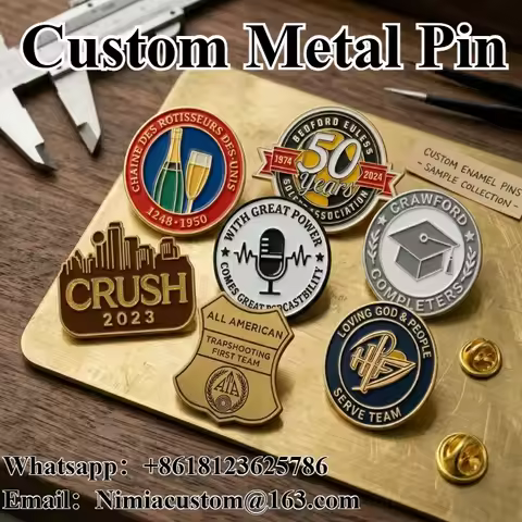 Custom Metal Pins Personalized Enamel Pins Logo Badge Pins Soft Enamel Hard Lapel Pin Custom Design 