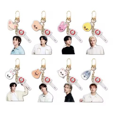 Kpop's new Straykids cartoon acrylic keychain SKZOO acrylic keychain peripheral celebrity felix gift