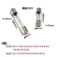 T8a Glass Fuse 5 * 20 Slow Break 250v Tubular Delay T10AL Microwave Fuse Tube 6 x 30mm