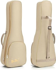 Flexzion Ukulele Case Bag - Ukulele 23 Inch Tenor Backpack Soft Case - Waterproof Uke Gig Bag with Carrying Handle, Pocket &amp; Adjustable Shoulder Strap, Beige