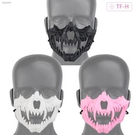 Gas mask♈✕™Tactical Half Mask Halloween Skull Airsoft Shooting Airsoft Paintball Cosplay Mask Outdoo