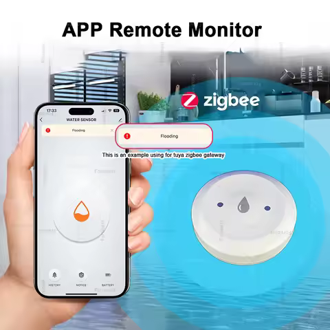 Zigbee 3.0 Water Leak Sensor Flood Detector App Monitor Water Leakage Sensor for Kitchen/Bathroom Ne