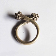 Karen Mountains are unique silver.beauty as a valuable souvenir. ring flower pattern pure silver Th