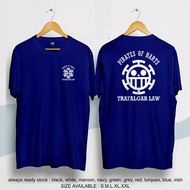 kaos distro trafalgar law / kaos baju pirates of harts premium