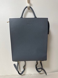 文青背包Rabeanco灰及真皮背包背囊 斯文返工袋可放電腦 電腦袋