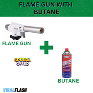 Viral Flash Flame gun with Butane/ Blow torch and Butane Gas Multi Purpose Torch/Flame Gun High Quality Gas Blow Butane Auto Ignition Jet Burner Welding Torch Original Safe Butane Maxsun Gas  For Portable Gas Stove 220 grams