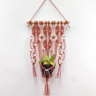 Macrame Plant Hanger 手工編織植物盆栽吊掛網【復古橙/米白】