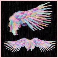 ORIENTLIIY Angel Wings, Foldable Unisex Black Devil Wings, Realistic Lightweight White Swallow Wings