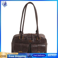 [Ueb Wholesale Center]กระเป๋าบอสตันโทตสำหรับผู้หญิงที่มีกระเป๋าหลายกระเป๋าใส่กระเป๋าหนัง Vintage กระ