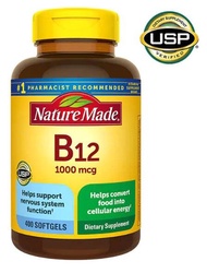 Nature Made Vitamin B12 1000 mcg 400 Softgels วิตามินบี12 นำเข้าจากประเทศอเมริกา( Drk-pupu 01)