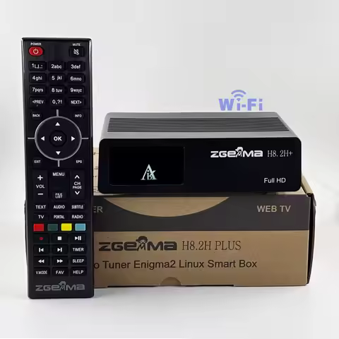 ZGEMMA H8.2H+ DVB T2/C + DVB S2 satellite + terrestrial/cable H.265 satellite tv decoder with Build-
