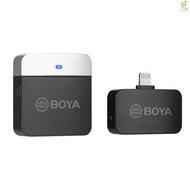 BOYA BY-M1LV-D 2.4GHz Wireless Microphone System Transmitter + Receiver Mini Recording Mic Replacement for iOS Smartphones Tablets Vlog Recording Live Stream Vi  Came-022