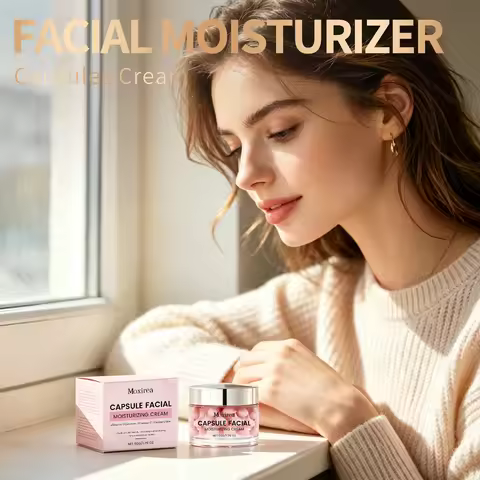 Face Capsule Cream For Woman Lasting Brightening Nourish Tightening Reducing Fine Lines Korean Gentl