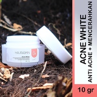 Hauraskin Acne White Krim Malam Untuk Kulit Wajah Berminyak Samarkan Noda Hitam Bekas Jerawat