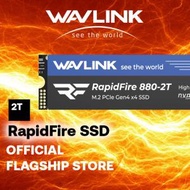 Wavlink Rapidfire880 2TB SSD M.2 2280 PCIe Gen4x4 NVMe 1.3內建遊戲固態硬碟 附冷卻貼紙 順序讀取/寫入速度高達 7,400/6,500MB/s