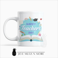 M433 JO.E CUSTOM NAME HAPPY TEACHER’S DAY 3 MUG. CUP. PERSONALISED. GIFT