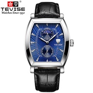 Swiss Tevise Watch Six Hand Barrel Rectangular Non-Mechanical Men's Automatic Quartz Watch