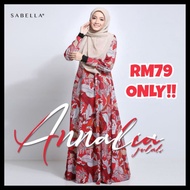 [READY STOCK] JUBAH ANNALIA PRINTED BF NURSING FRIENDLY IRONLESS BAJU TANPA GOSOK PLUS SIZE BY SABEL