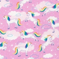 [Fabric Fanatics]100% Cotton Robert Kaufman Enchanted Unicorn Patchwork Quilting DIY Craft Fabric