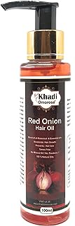 Khadi Omorose Red Onion Hair Oil (100 Ml) For Hair Growth With Argan, Coconut, Almond, JoJoba, Olive &amp; Extract of Botanical Oils