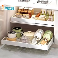 iSPECLE Adjustable Kitchen Cabinet Organizer Slide-Out Dish Bowl Rack Under Sink Storage | Almari Pi