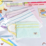 LUVSCENARIOVAGK File Bag, Polka Dot Design Large Capacity Handbag, INS Three Layers A4/A5 Exam Paper