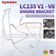 Yamaha LC135 Side Engine Protector Engine Guard Cover Stainless Steel Framebag Bracket LC135 V1 V2 V