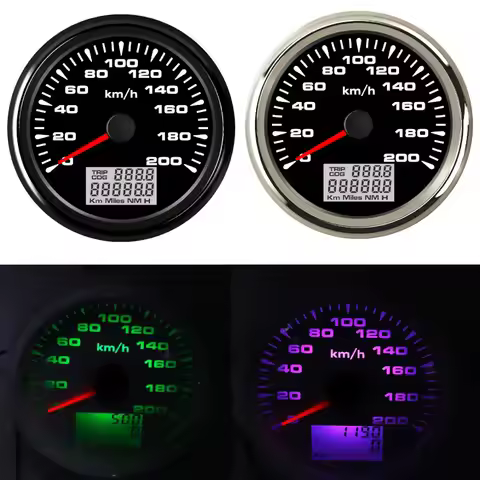 Custom 0~120 kmh 85 mm Boat Car GPS Speedometer Waterproof Car Marine Boat GPS Speed Odometers 7 col