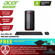 Acer Nitro N50-640-12400W11D Gaming Desktop - UD.E2VSM.004 - Intel Core i5-12400F/ 8 GB DDR4/ 512GB PCIE SSD/ NVIDIA® GeForce GTX 1660 SUPER/ Win11 + Free Premium Gift