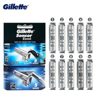 10 Pcs Gillette Sensor Excel Safety Razor Blades For Men With the Same Series of Razors